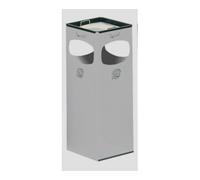 VAR VAR Cendrier/Poubelle à 4 ouvertures argent 28 l Quantité:1