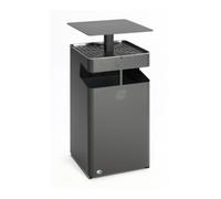 VAR VAR Cendrier/Poubelle avec toit L 45 gris fer 72 l Quantité:1