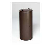VAR VAR Collecteur de déchets 120 l avec porte battante et serrure à double panneton, brun foncé Quantité:1