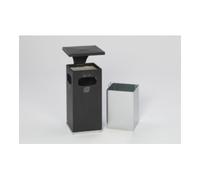 VAR VAR Collecteur de déchets/cendrier B 32 anthracite avec toit de protection, insert intérieur 38 l Quantité:1