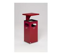 VAR VAR Collecteur de déchets/cendrier B 32 pourpre avec toit de protection et insert intérieur 38 l Quantité:1