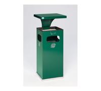 VAR VAR Collecteur de déchets/cendrier B 32 vert mousse avec toit de protection, insert intérieur 38 l Quantité:1