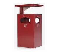 VAR VAR Collecteur de déchets/cendrier B 42 avec toit de protection et insert intérieur violet 72 l Quantité:1