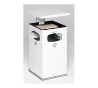 VAR VAR Collecteur de déchets/cendrier B 42 avec toit de protection, insert intérieur blanc 72 l Quantité:1