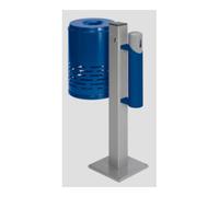 VAR VAR Collecteur de déchets/cendrier - combinaison AG 101 corbeille à déchets bleu gentiane - corps bleu gentiane - tête argent 1,4 l/46 l Quantité:1
