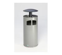 VAR VAR Collecteur de déchets/cendrier H 111 avec toit argent antique incl. insert intérieur 86 l Quantité:1