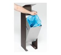 VAR VAR Collecteur de déchets/cendrier Q 25 avec toit, brun foncé Quantité:1