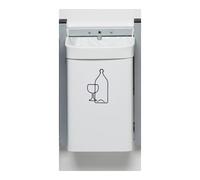 VAR VAR Collecteur de déchets modèle "City" mural G3 autocollant pictogramme verre blanc 15 l Quantité:1