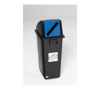 VAR VAR Collecteur de matériaux recyclables noir/Trappe d’ouverture bleue 58 l Quantité:1