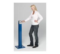 VAR VAR Colonne porte-cendrier SG 105 E corps bleu gentiane - tête argent 2 l Quantité:1