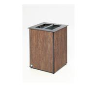 VAR VAR Conteneur à déchets AB 03 aspect bois/acier inoxydable 80 l Quantité:1