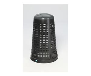 VAR VAR Porte-bagages en plastique noir avec anneau de serrage et couvercle gris 90 l Quantité:1