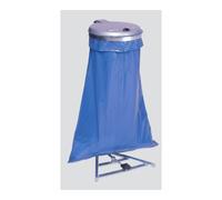 VAR VAR Porte-sac poubelle avec pédale, galvanisé, couvercle KS argent Quantité:1