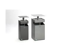 VAR VAR Récipient à cendres/déchets avec toit L 35 couleur fer pailleté 38 l Quantité:1