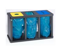 VAR VAR Station de collecte des matériaux recyclables "Tetris" 3 pièces avec anneau de serrage argent antique Quantité:1