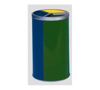 VAR VAR Station de tri 3 compartiments sans toit jaune bleu vert 90 l Quantité:1