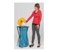 VAR VAR Support à ciseaux avec pédale et couvercle jaune Quantité:1