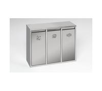 VAR VAR Système de tri des déchets 36 l en acier inoxydable, sur pied ou mural 36 l Quantité:1