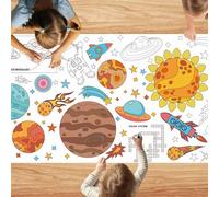 VARACL Extérieur Espace Coloriage pour Enfants, DIY Crafts Space Astronomy Giant Affiche Couvrette de Nappe pour Les activités de Classe