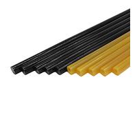 VARACL Lot de 10 bâtons de colle pour débosselage sans peinture, pour réparation de carrosserie de voiture, sans peinture (11 x 270 mm, 5 pièces noires et 5 jaunes)