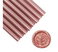 VARACL Lot de 20 bâtons de colle thermofusible pour sceaux de lettres - Idéal pour invitations de mariage,cartes,enveloppes, courriers à escargot, cartes postales, cartes de vœux, idées cadeaux (rose)