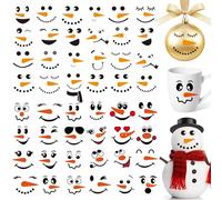 VARACL Lot de 48 autocollants en vinyle imperméable pour décorations de Noël, bouteilles d'eau, fenêtre, mur, fête de Noël, décoration d'intérieur