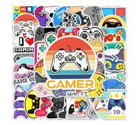 VARACL Lot de 50 autocollants de jeu vidéo imperméables pour enfants et adultes, pour récompenses de jeu d'enfants, bouteilles d'eau, décoration d'ordinateur portable, décorations d'anniversaire pour