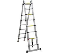 Varan Motors - DLT708B échelle télescopique multifonction en aluminium 5m, 16 barreaux