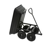 Varan Motors - TC1801 Chariot de Jardin à Benne Basculante, Chariot Transporteur remorque à Benne Charge 250Kg Max.