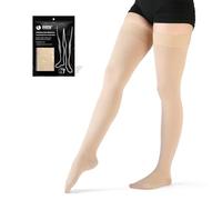 VARCOH - Bas de Contention à Bout 20-30 mmHg Pour Cuisses,Bas de Contention Femme Soulagement et Soutien de Haute Qualité Pour vos Jambes (Beige,M)