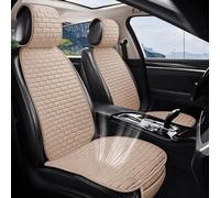 VarCozy Paire de Housses de siège Avant en Lin Respirant avec Protection antidérapante pour Toutes Les Saisons - Housses de siège Avant universelles pour Voitures, SUV, camions