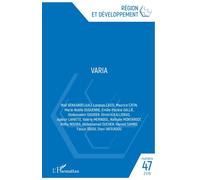 Varia 47 Anné 2018 - Collectif - L'harmattan - broché - Revue