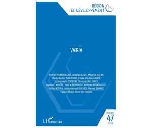 Varia 47 Anné 2018 - Collectif - L'harmattan - broché - Revue