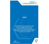 Varia 47 Anné 2018 - Collectif - L'harmattan - broché - Revue