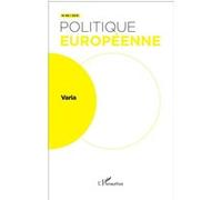 Varia - Politique Europeenne - L'harmattan - broché - Essai
