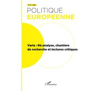 Varia : Ré.Analyse, Chantiers De Recherche Et Lectures Critiques