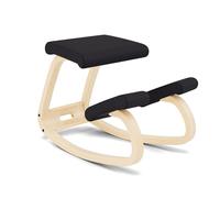 Variable, Chaise à Genoux Originale, Design de Peter Opsvik, Naturel/Noir, Profitez d'une Garantie de 10 Ans