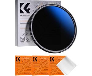 Variable ND Filter 49mm Neutral Density ND2-ND400 with Coating and 3 Cleaning Cloths for DSLR Camera Lens
