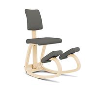 Variable Plus Chaise Inclinée Originale, Garantie de 10 Ans, Améliore la Posture, Conçue par Peter Opsvik, Naturel/Gris