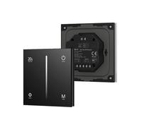 Variateur à thyristor AC avec panneau tactile en verre 86, mode fondu entrant et fondu sortant, adapté aux modèles AC 110 V, 220 V et 230 V(Triac Dimmer Black)
