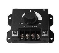 Variateur de bande lumineuse LED, DC12 V-24 V 30 A PWM, interrupteur marche/arrêt de luminosité réglable, contrôleur de variateur LED pour bande lumineuse couleur unique