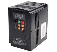 Variateur de Fréquence VFD Convertisseur d'Inverseur de Fréquence de Type Vecteur VFD Monophasé à 3 Phrases 0-220 7A avec Fonction de Contrôle PID intégrée 220V 7A 1.5kW 2HP(1.5kW-Noir)
