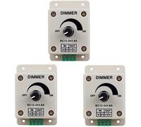 Variateur de lumière bouton 3 pièces DC12-24V 8Amp 0%-100% PWM contrôleur de gradation pour lumière LED ruban gradateur de lumière