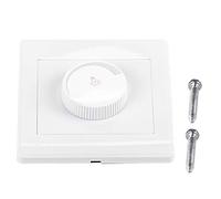 Variateur de Lumière, Interrupteur de Commande de Lumière Rotatif en Plastique, Contrôleur de Luminosité Mural pour Ampoules à Incandescence de Moins de 100W