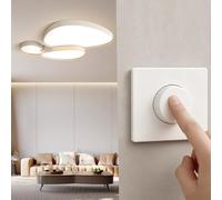 Variateur De Lumiere Led 3-300 W,Réglage De La Température À 0% À 100%,Interrupteur Variateur Universel 230 V,Compatible Avec Lampes Led Dimmables,Incandescentes,Halogènes