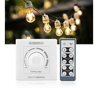 Variateur de Lumière LED avec Télécommande IR, luminosité, Interrupteur MuralFil pour éclairage Domestique, Commercial et de Divertissement (220V)