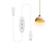 Variateur de lumière LED, régulateur de luminosité à 3 boutons pour lampes | Contrôle du variateur de lumière à 8 niveaux - Pour la plupart des luminaires, maison, appartement, chambre, bureau, soirée