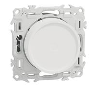 Schneider Variateur de lumière Odace rotatif 2 ou 3 fils Blanc craie