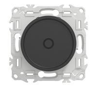 Variateur de lumière rotatif universel 1 poste Schneider Electric Odace noir