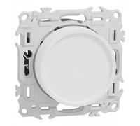 Variateur de lumière universel 2 ou 3 fils - rotatif - blanc craie - Odace II SCHNEIDER